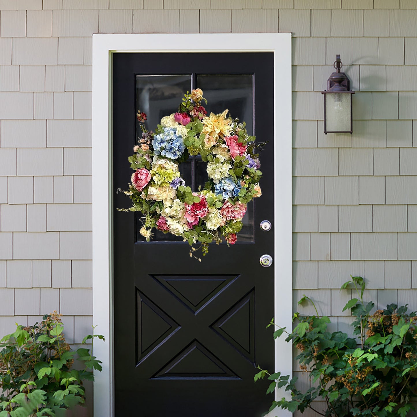 Rainbow Hydrangea Wreath