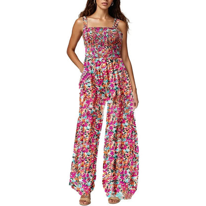 🏖️Summer Hot Sale 49% OFF🌼Women's Casual Print Sleeveless Overalls Jumpsuits