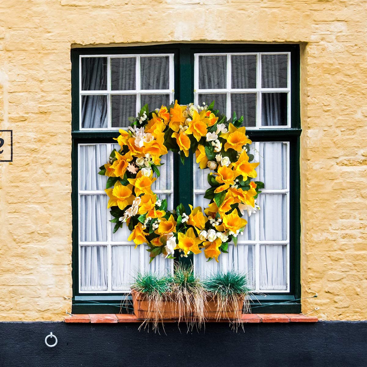 Easter Spring Yellow Daffodil Wreath-❤️like real flowers