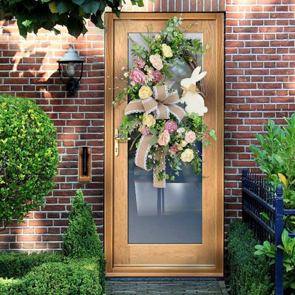 🥕Rustic Bunny Wreath|Spring Wreaths for Front Door