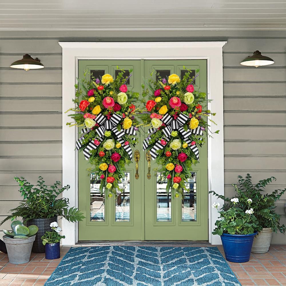 Extra Large Spring Wreath, Easter Wreaths for Front Door