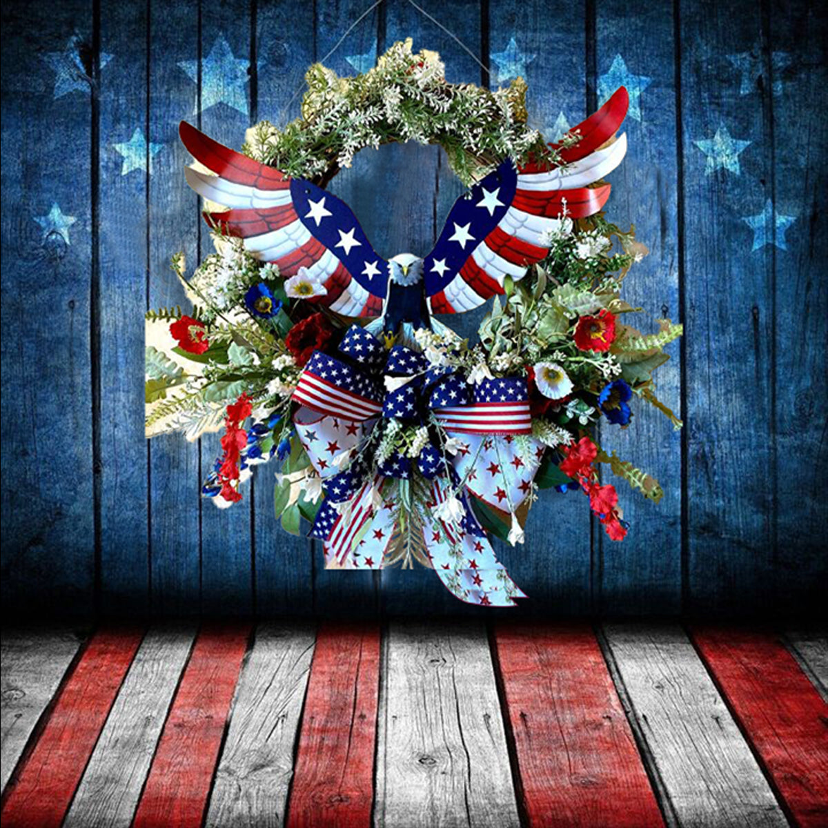 Eagle Wreath for front Door American Eagle Wreath, Summer Patriotic Wreath