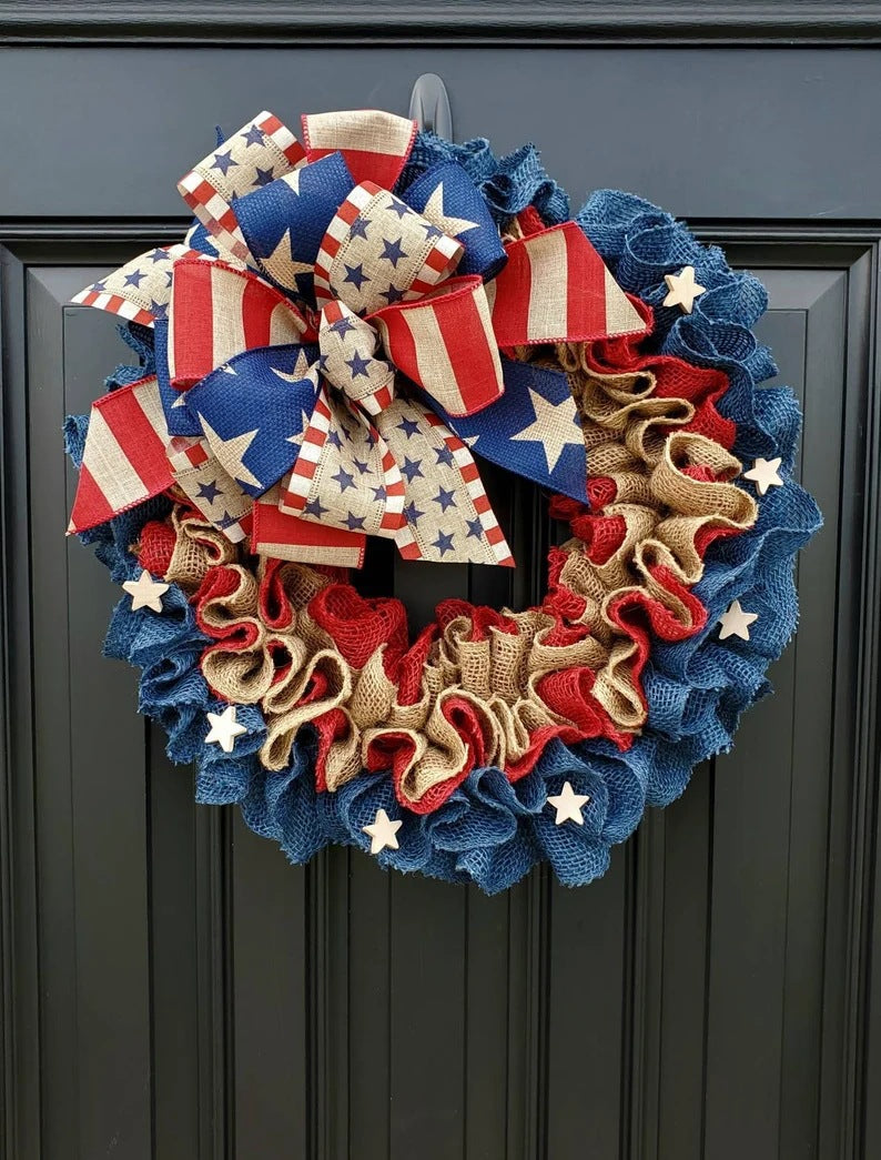 New Arrival-American Flag Wreath