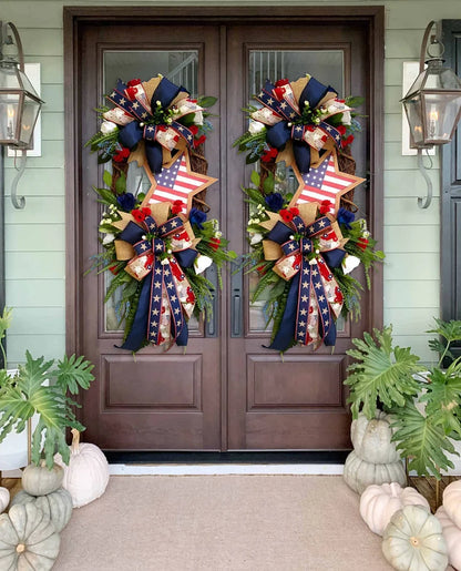 Star Patriotic Wreath-4th Of July Wreath