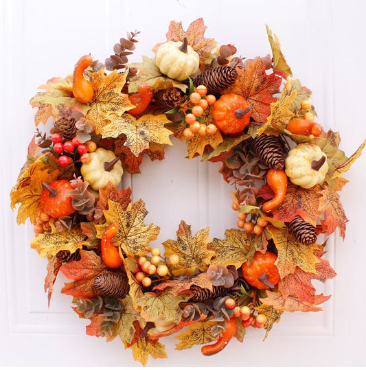 Fall Peony and Pumpkin Wreath - Year Round Wreath 1
