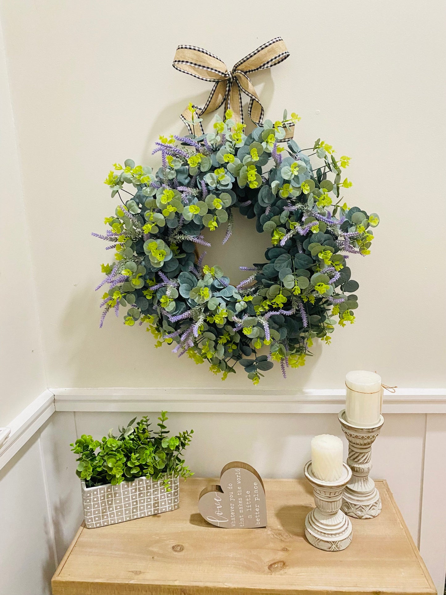 Eucalyptus Wreath with Lavender