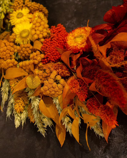 Rainbow Dried Flower Wreath
