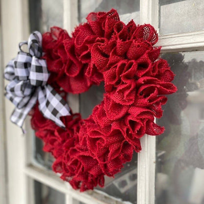 I 💝 YOU -Burlap Valentine's Day Wreath💏