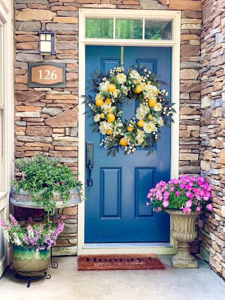 🌸 Spring/Summer Lemon Wreath🌸- Housewarming gift.