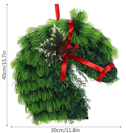 Winter Wreath Farmhouses Horse Head Christmas Wreath
