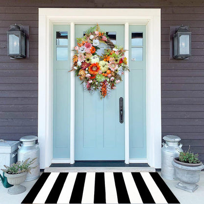 🍁Extra Large Brighter Side of Autumn Sunflower and Pumpkin Wreath, Pink & Orange Fall Floral