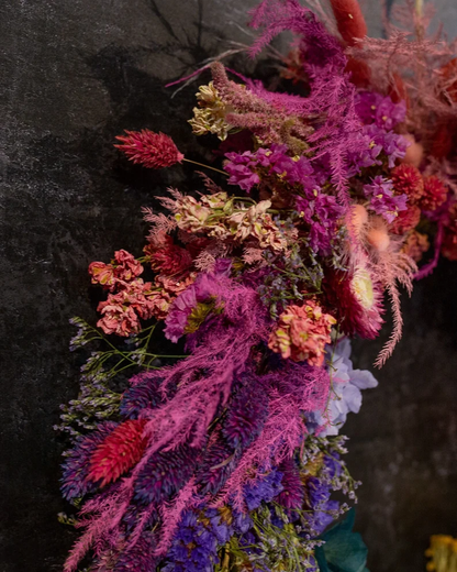 Rainbow Dried Flower Wreath