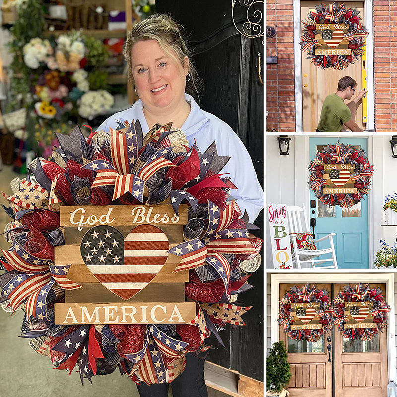 NEW Rustic Patriotic Door Wreath