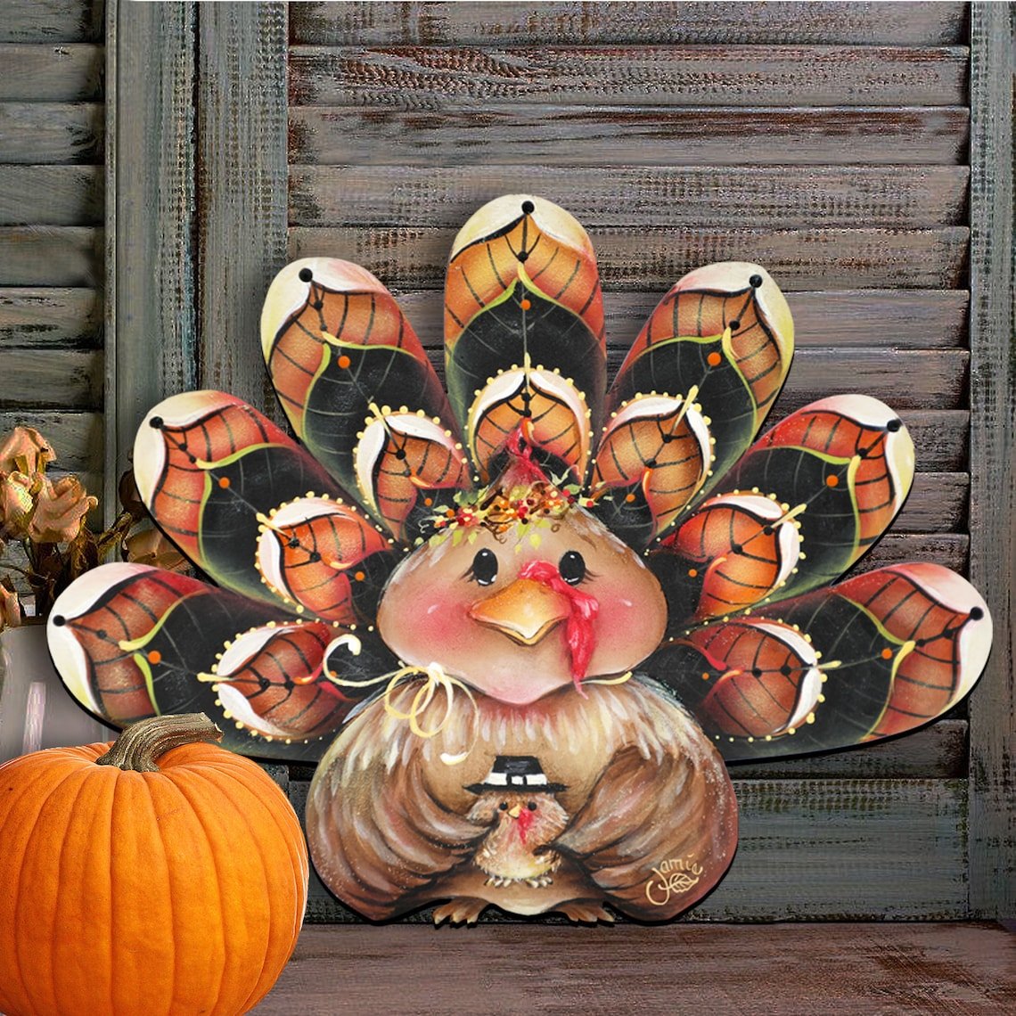 Turkey Wreath Door Hanger 🍂Thanksgiving  Decor