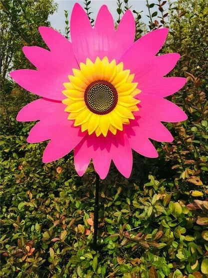 Sunflower windmill-for Decoration Outside Yard Garden Lawn