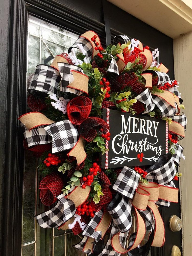 Christmas pre-sale Christmas Buffalo Check Wreath