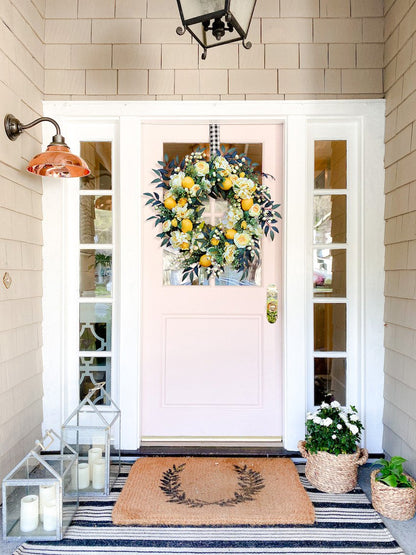 🌸 Spring/Summer Lemon Wreath🌸- Housewarming gift.