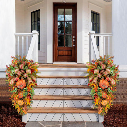 Large Fall Pumpkin Wreath-Year Round Wreath