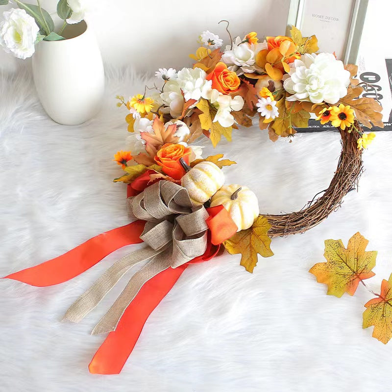 HandMade Craft Fall Home Decor Sunflower Wreath