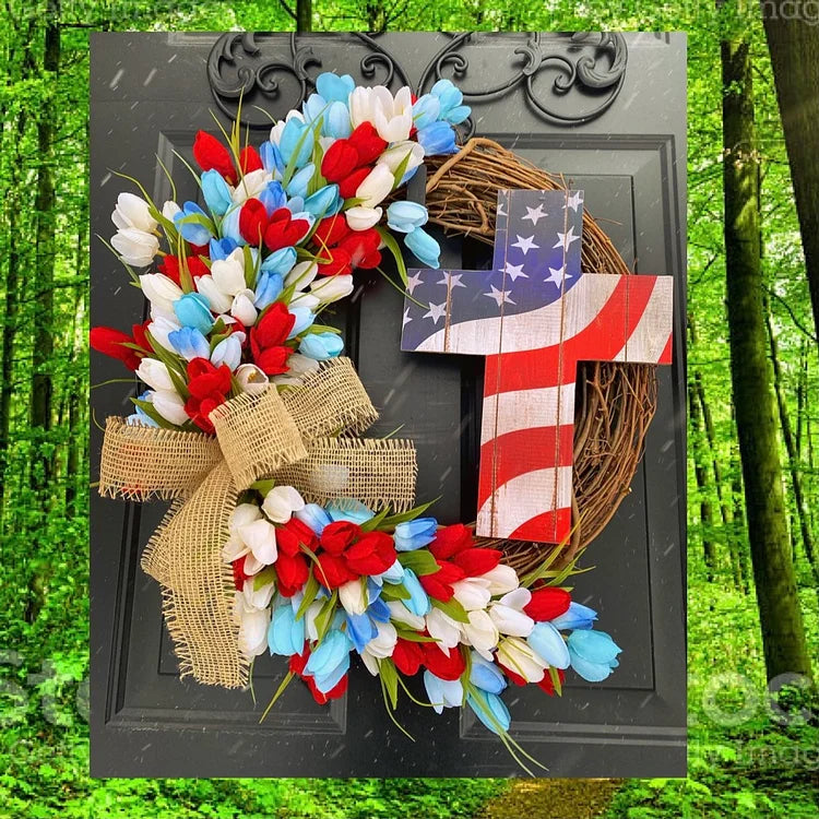 Patriotic Wreath-4th Of July Wreath