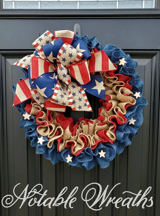 New Arrival-American Flag Wreath