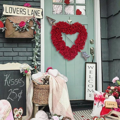 💘Best Seller Large Ruffled Romance Heart shaped wreath with large arrow💘