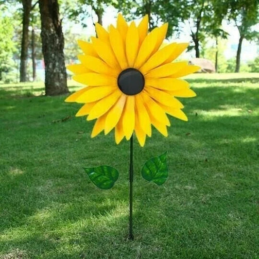 Sunflower windmill-for Decoration Outside Yard Garden Lawn