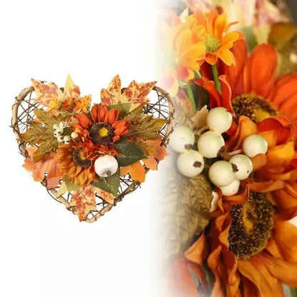 Halloween Autumn Harvest Pumpkin Garland Fall Maple Leaf Home Party Wreath Decor