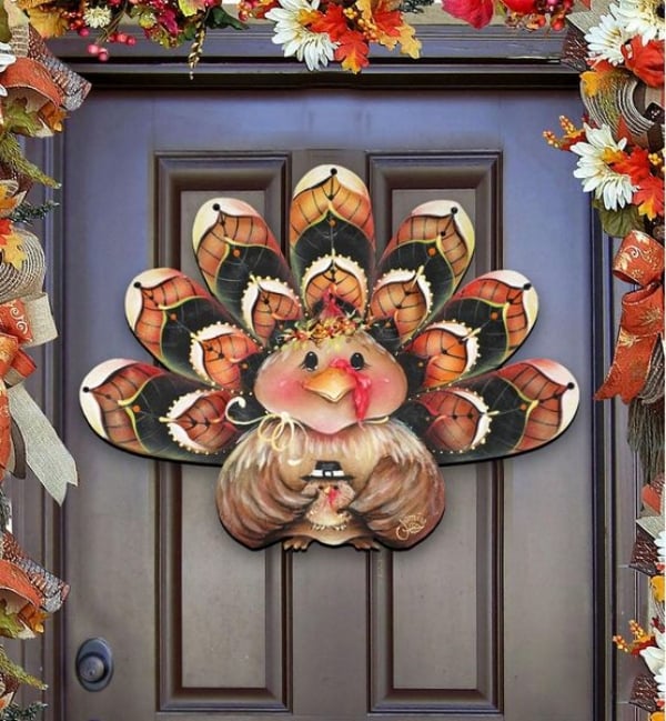 Turkey Wreath Door Hanger 🍂Thanksgiving  Decor