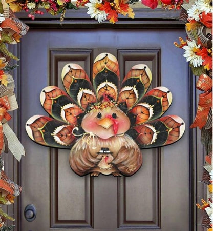 Turkey Wreath Door Hanger 🍂Thanksgiving  Decor