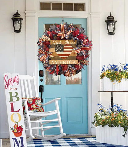 NEW Rustic Patriotic Door Wreath