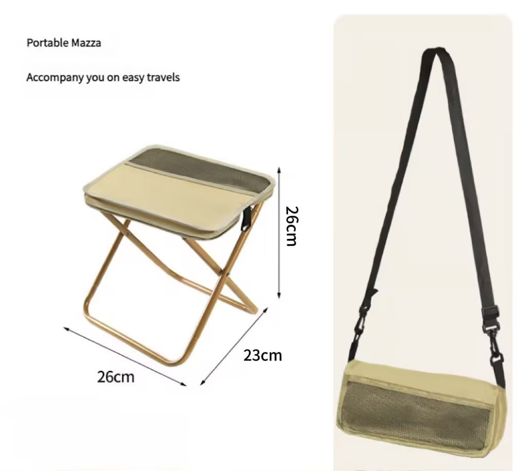 HOT SALE🔥 Portable Stool for Mountaineering and Hiking, Foldable Stool with Carrying Bag