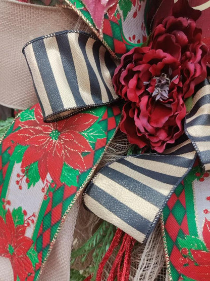 Christmas Poinsettia Wreath