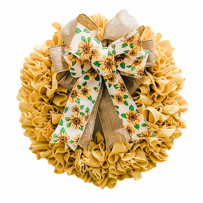 Burlap Sunflower Wreath