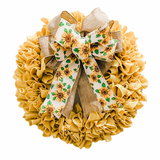 Burlap Sunflower Wreath