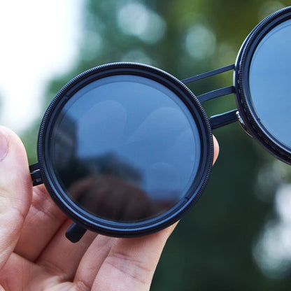🔥Last Day 49% OFF - 2025 New ND Filter 1-9 Gears Adjustable Tint Uv400 RoundSunglasses