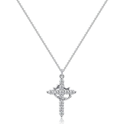 (🔥Last Day Promotion-49%OFF)💫Never Falling Crown Cross Necklace👑
