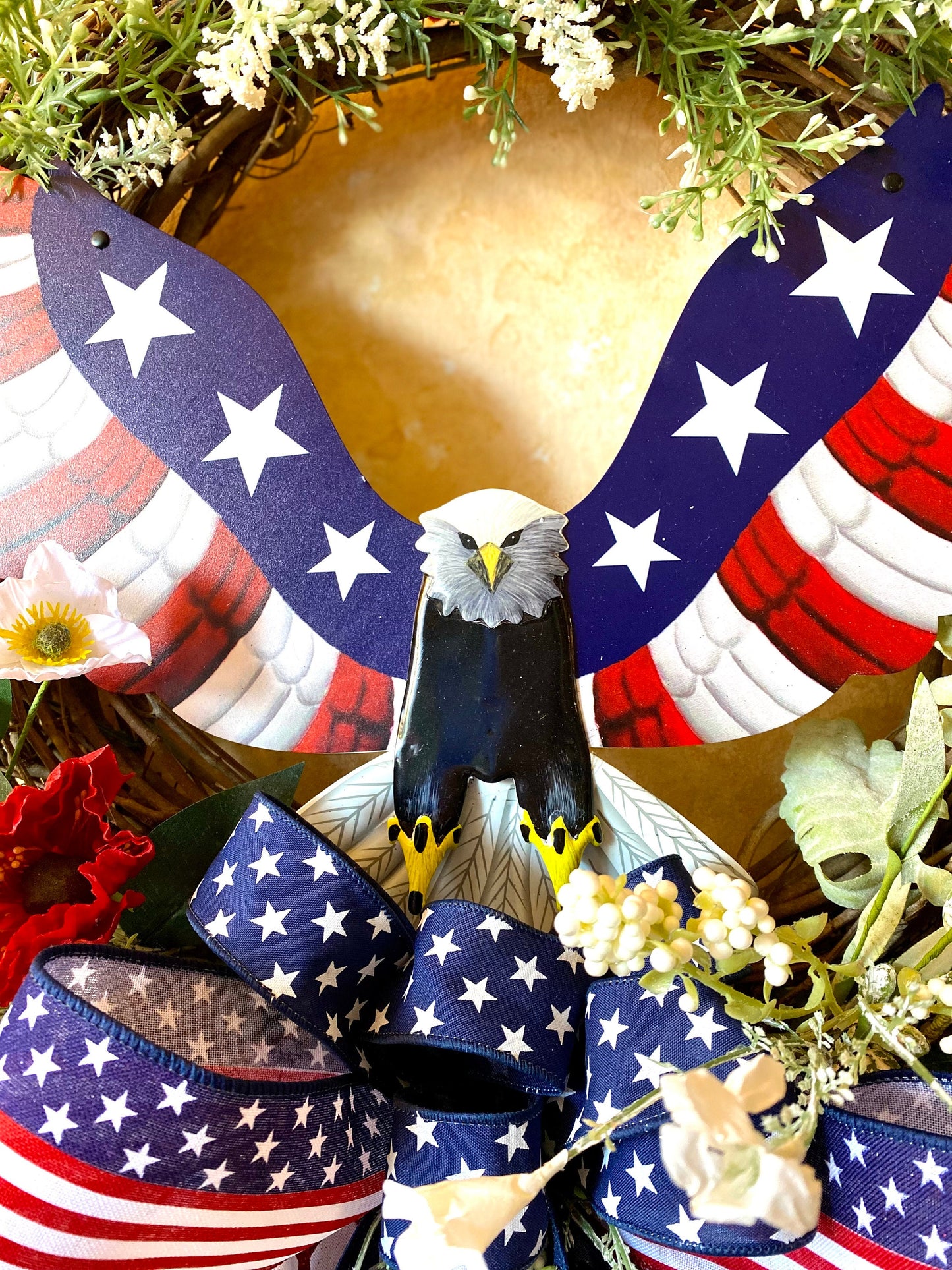 Eagle Wreath for front Door American Eagle Wreath, Summer Patriotic Wreath