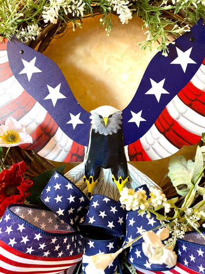 Eagle Wreath for front Door American Eagle Wreath, Summer Patriotic Wreath