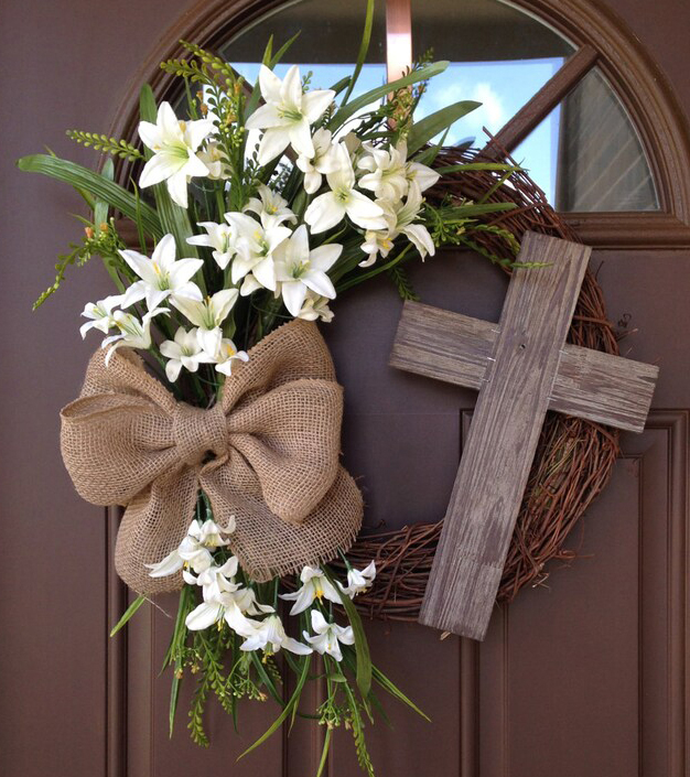 Easter Wreath with Cross