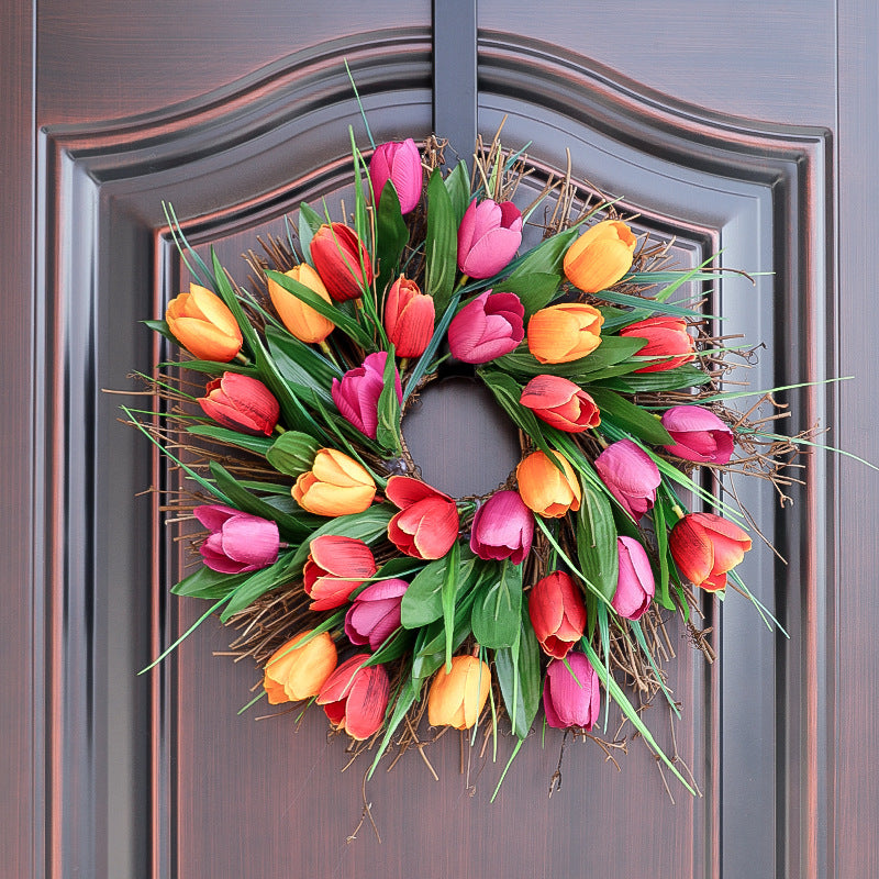 💐Bright Spring Tulip Wreath