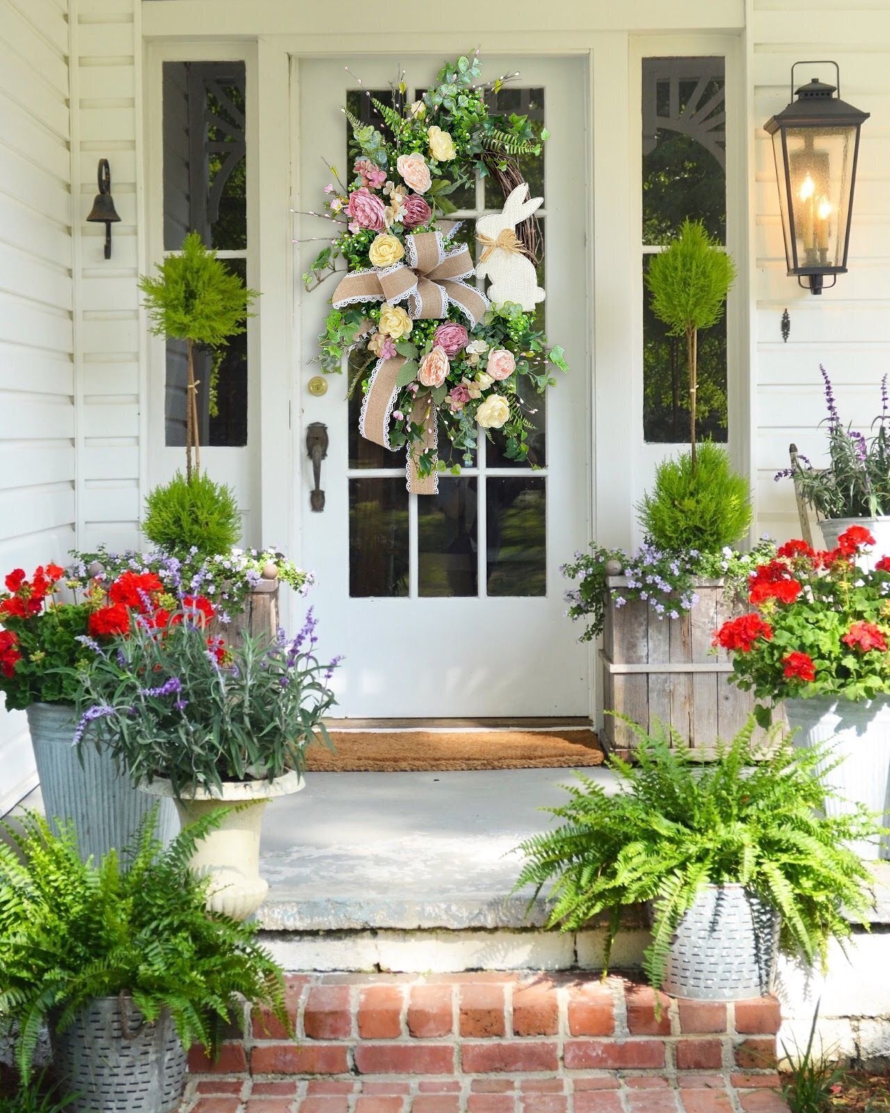 🥕Rustic Bunny Wreath|Spring Wreaths for Front Door