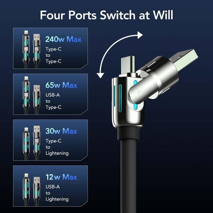 🔥FACTORY DIRECT SALE -60% OFF⏰ 4-in-1 USB Charging Cable fast charging MAX 240W
