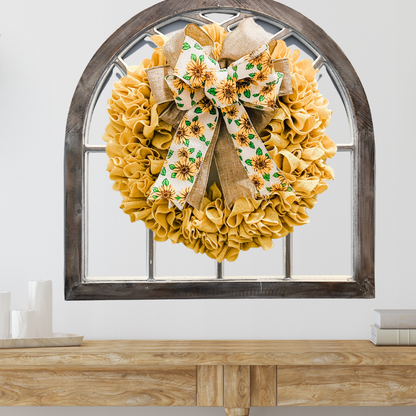 Burlap Sunflower Wreath