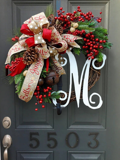 Merry Christmas Buffalo Plaid Farmhouse Wreath