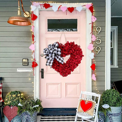 "I 💝 YOU"-Burlap Valentine's Day Wreath💏