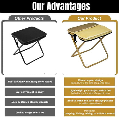 HOT SALE🔥 Portable Stool for Mountaineering and Hiking, Foldable Stool with Carrying Bag