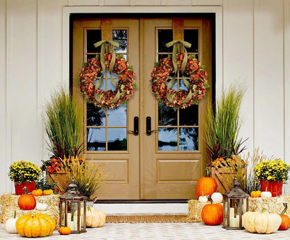 🍁Fall hydrangea wreath - Rustic home decor