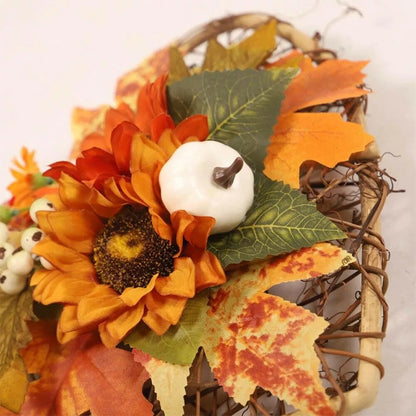 Halloween Autumn Harvest Pumpkin Garland Fall Maple Leaf Home Party Wreath Decor