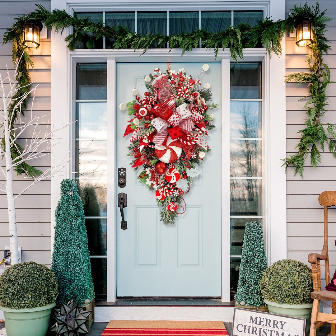 Candy Cane Christmas Wreath🍭